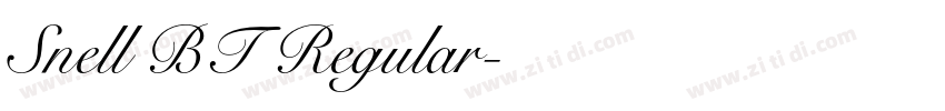 Snell BT Regular字体转换